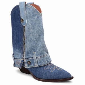 Women Ash Dazed Festival Booties Blue | 623363-149