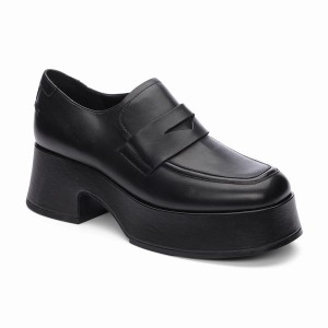 Women Ash Halo Platform Loafers Black | 815100-249