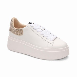 Women Ash Moby Strass Platform Embellished Sneakers White | 370593-296