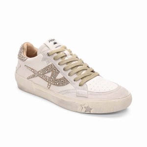 Women Ash Moonlight Strass Vintage Sneakers White | 709682-090