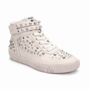 Women Ash Myriad Studded Hightop Sneakers White | 965039-677