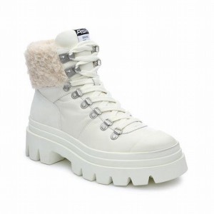 Women Ash Patagonie Fur Hiker Boots White | 023463-252