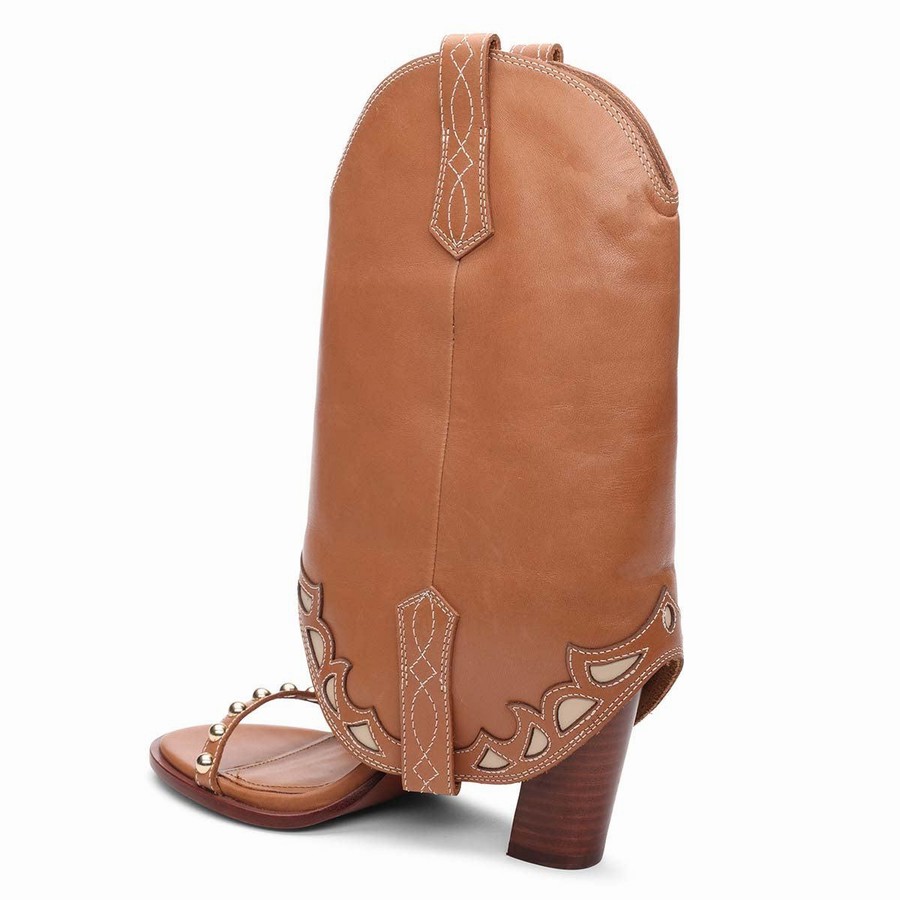 Women Ash Kentucky Almond Bootie Sandals Brown | 075208-988