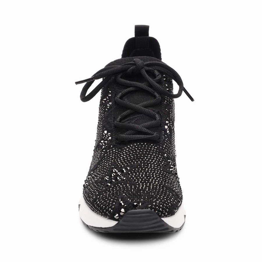 Women Ash Lucky Shine Knit Sneakers Black | 778214-816