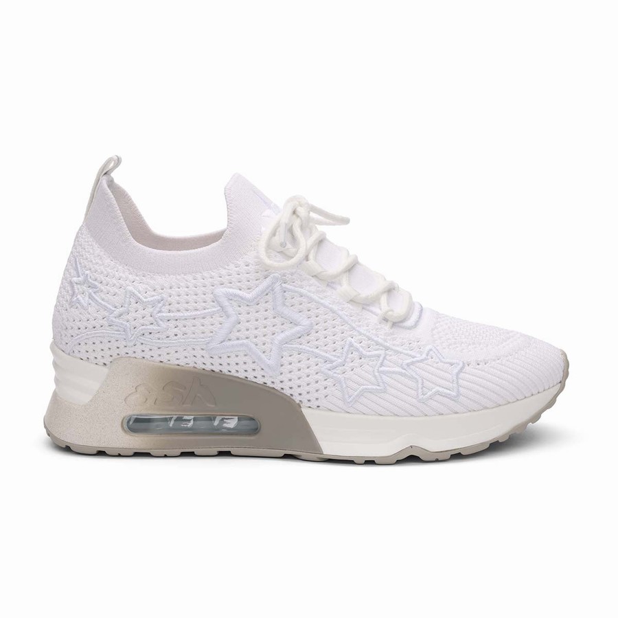 Women Ash Lunatic Star Knit Sneakers White | 077559-593