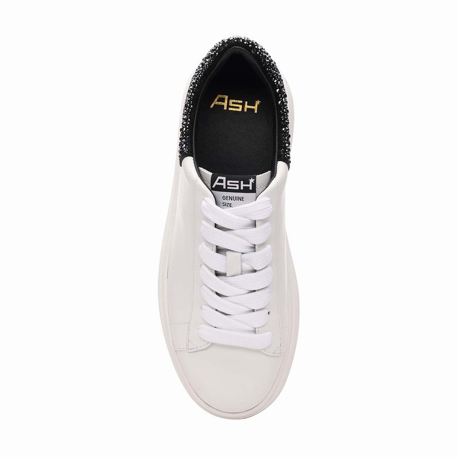 Women Ash Moby Strass Platform Embellished Sneakers White | 542436-063