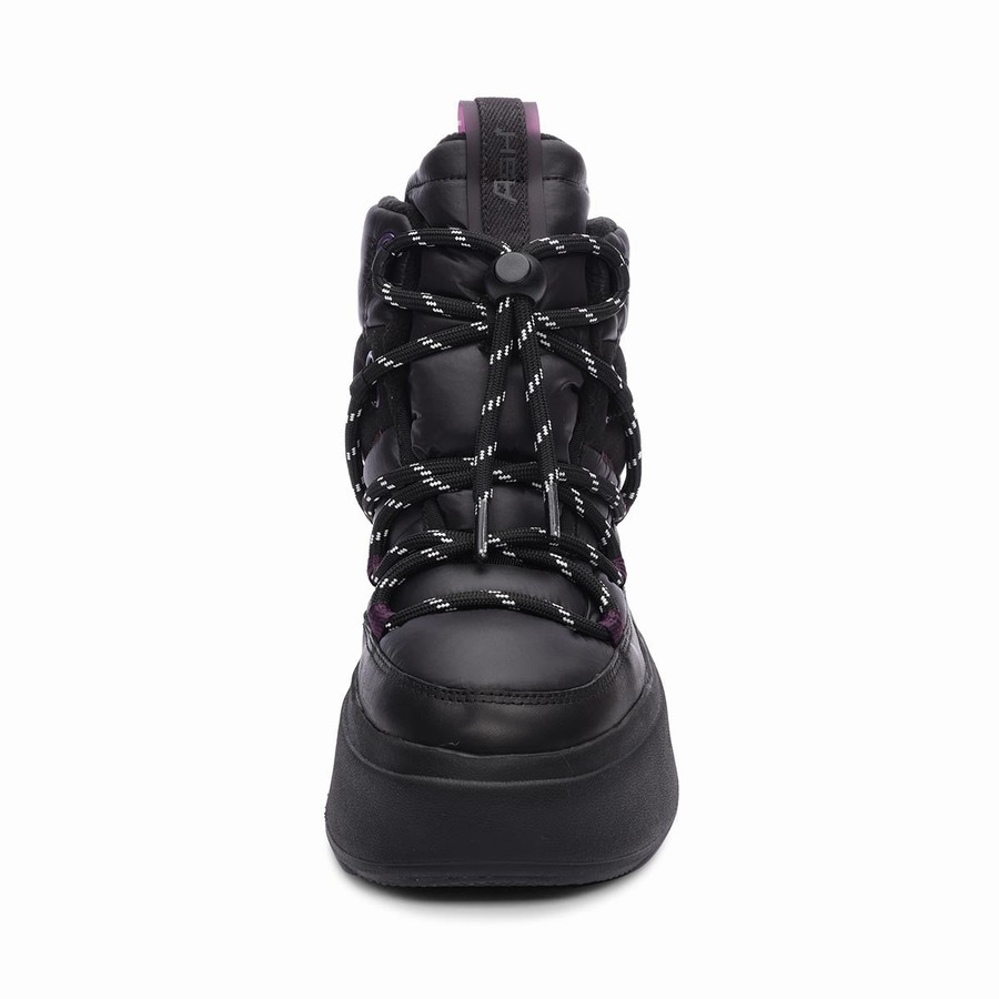 Women Ash Montana Puffy Nylon Winter Boots Black | 083569-979