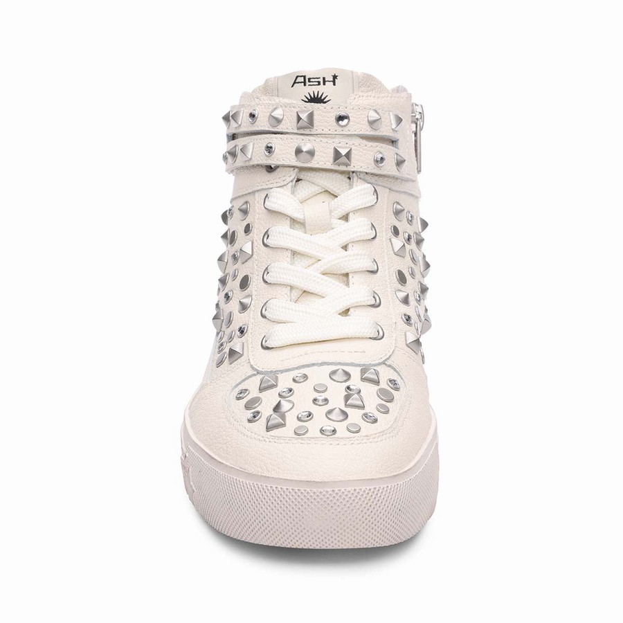 Women Ash Myriad Studded Hightop Sneakers White | 965039-677