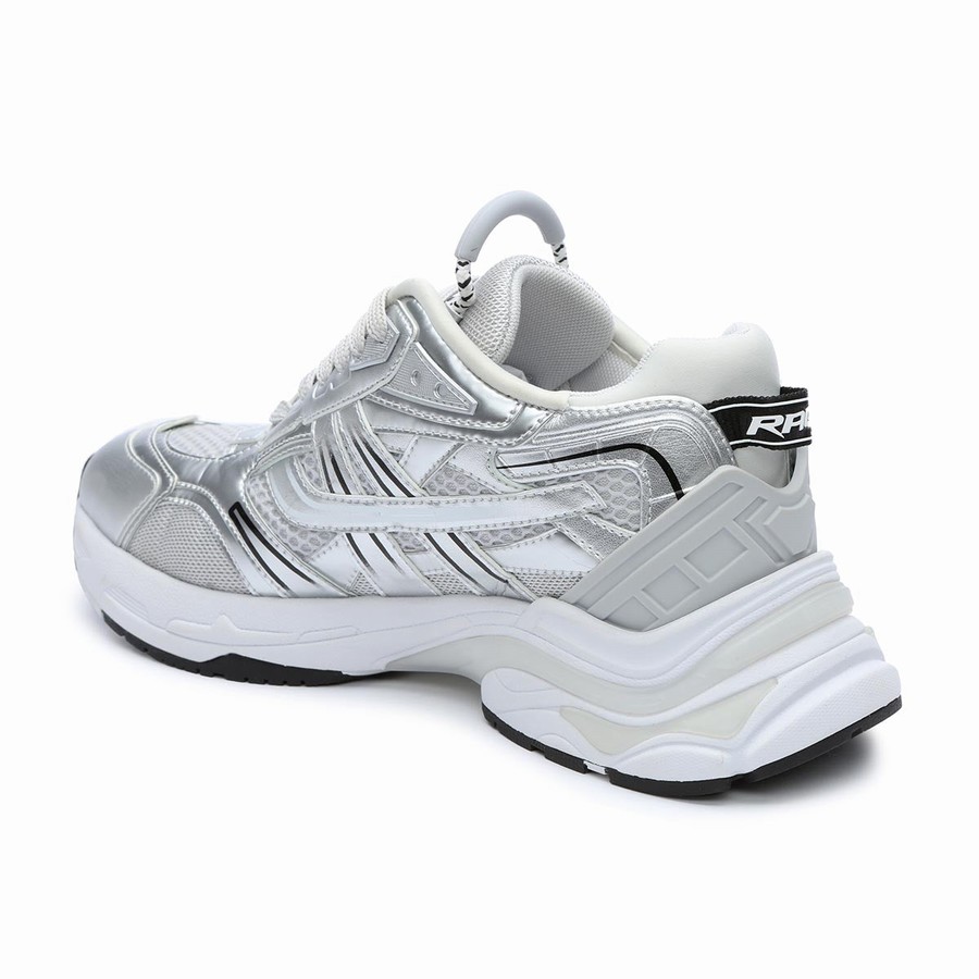 Women Ash Race Fashion Sneakers Silver | 702821-493