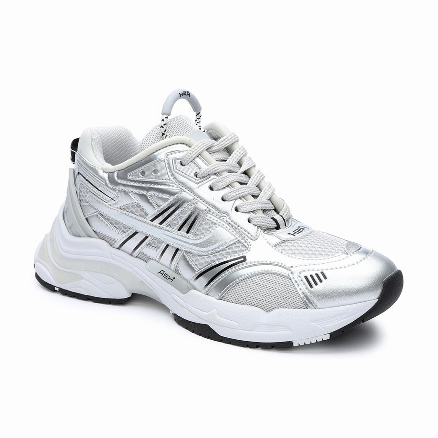 Women Ash Race Fashion Sneakers Silver | 702821-493