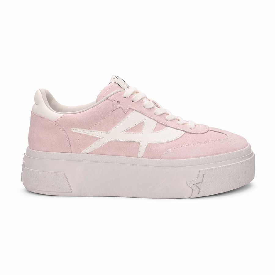 Women Ash Starmoon Suede Platform Sneakers Pink | 472155-705