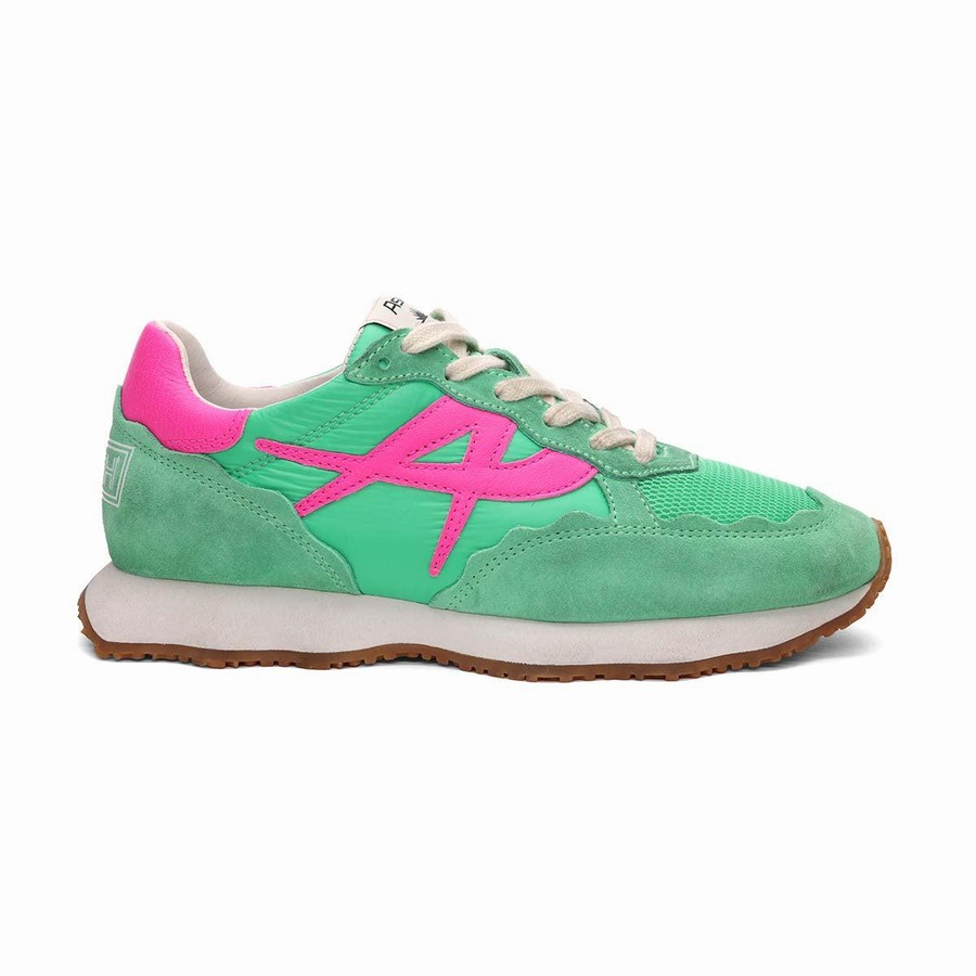 Women Ash Sunstar Retro Sneakers Green | 106782-416