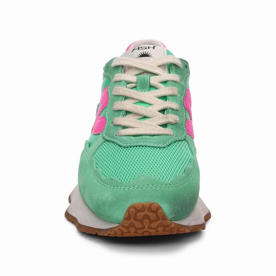 Women Ash Sunstar Retro Sneakers Green | 106782-416