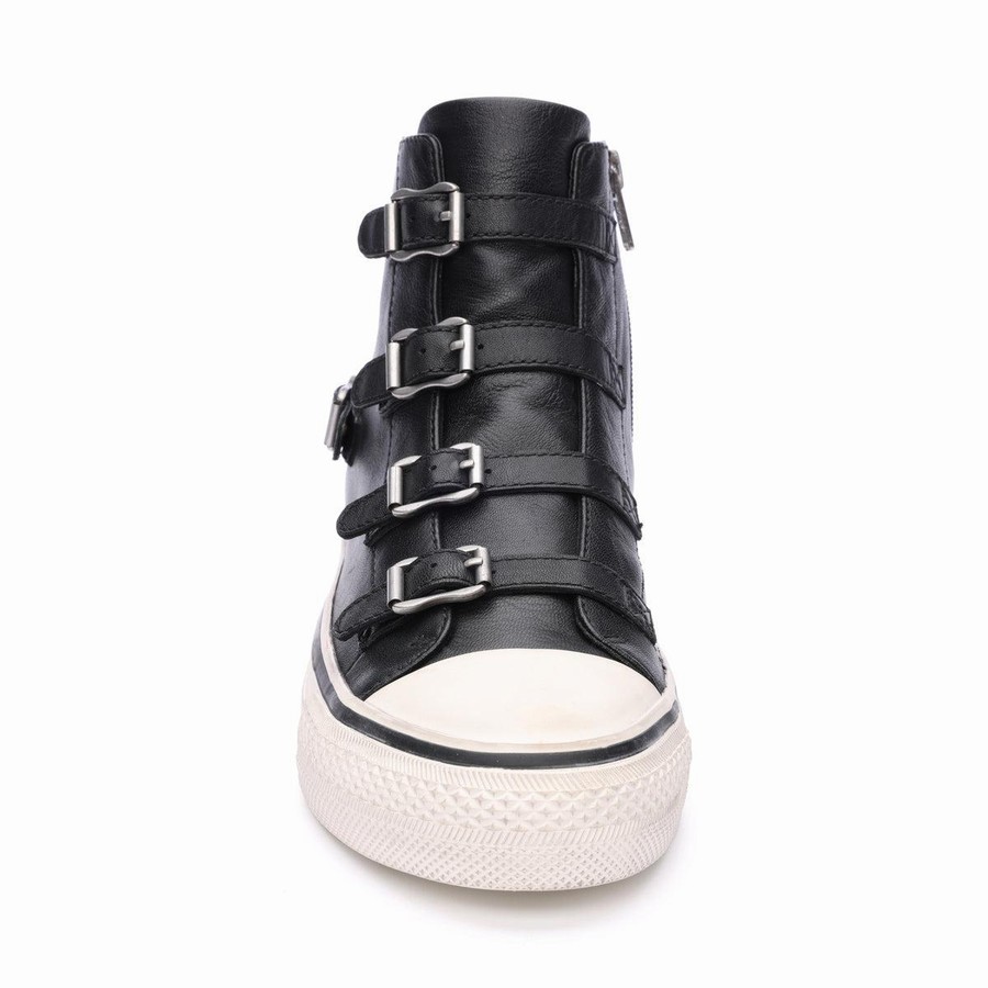 Women Ash Virgin High-Top Sneakers Black | 713061-410