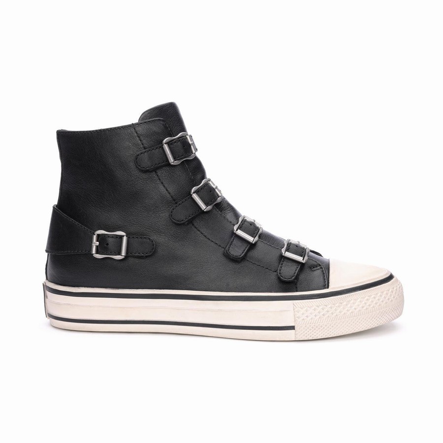 Women Ash Virgin High-Top Sneakers Black | 713061-410