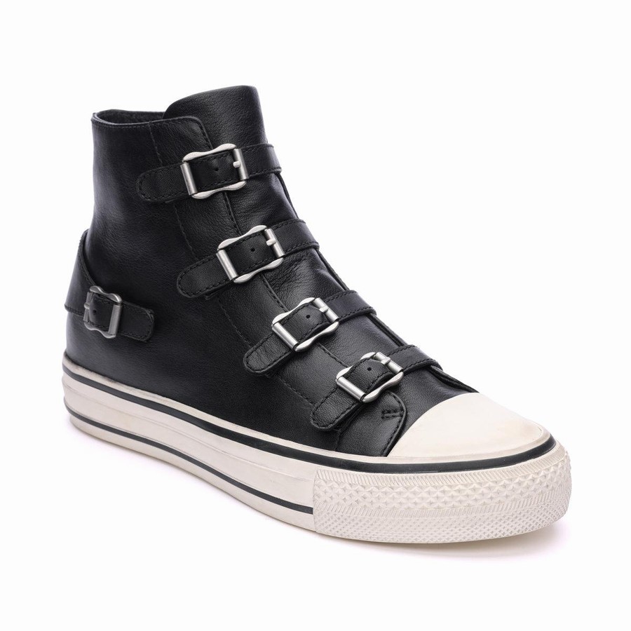 Women Ash Virgin High-Top Sneakers Black | 713061-410